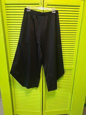 M Square Black Avant Garde Wide Leg Pants